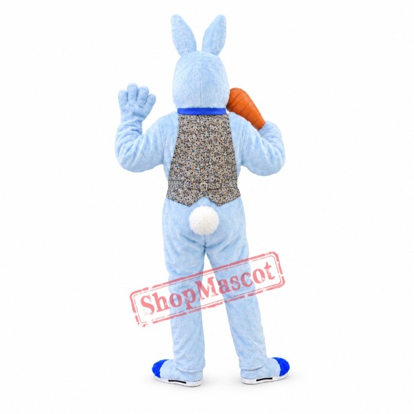 Deluxe Blue Bunny Rabbit Mascot Costume Deluxe Blue Bunny Rabbit Mascot Costume