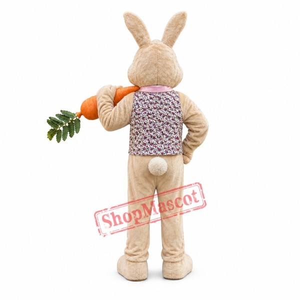 Tan Bunny Rabbit Mascot Costume Tan Bunny Rabbit Mascot Costume