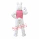 Happy White Bunny Rabbit Mascot Costume