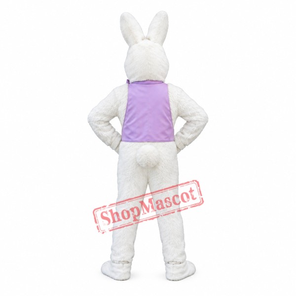 Confident White Bunny Rabbit Mascot Costume Confident White Bunny Rabbit Mascot Costume