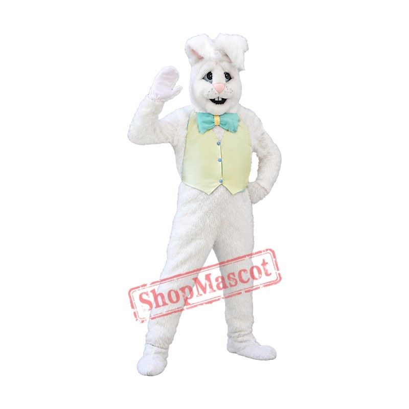 Cute White Bunny Rabbit Mascot Costume Cute White Bunny Rabbit Mascot Costume