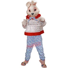 Cute Pink Bunny Rabbit Mascot Costume