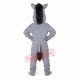 Grey Donkey Mascot Costume Grey Donkey Mascot Costume