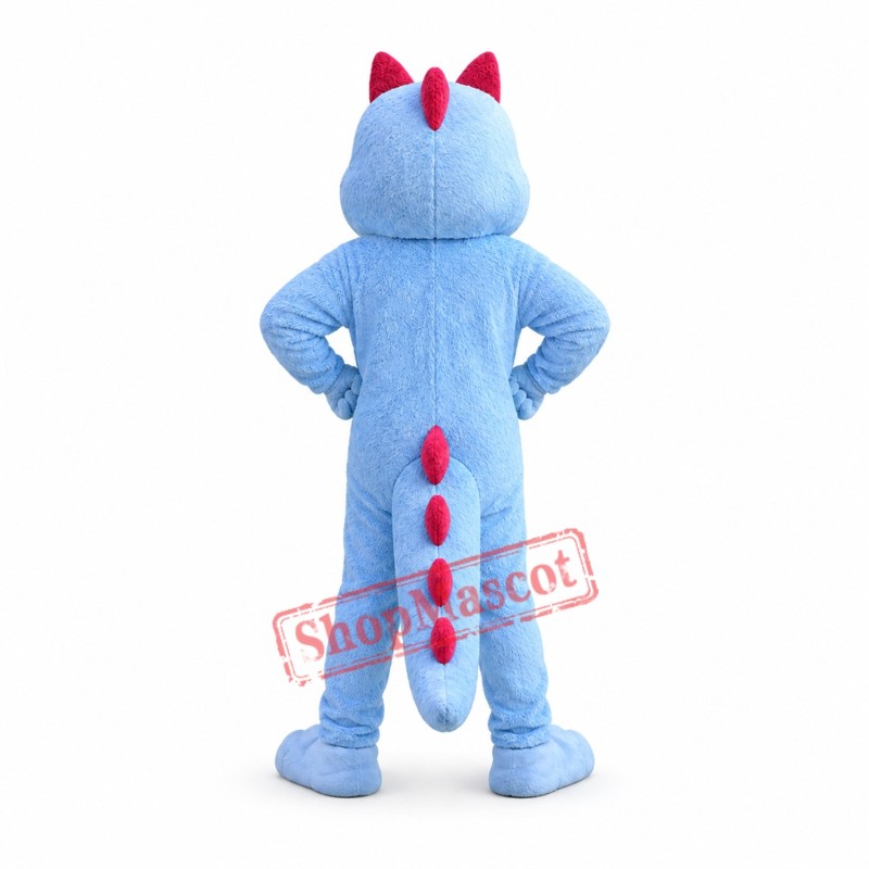 Blue Magic Dragon Mascot Costume Blue Magic Dragon Mascot Costume