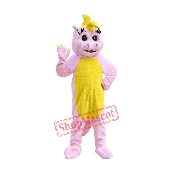Pink Magic Dragon Mascot Costume Pink Magic Dragon Mascot Costume