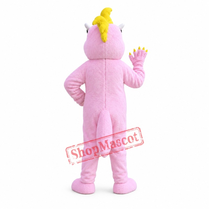 Pink Magic Dragon Mascot Costume Pink Magic Dragon Mascot Costume
