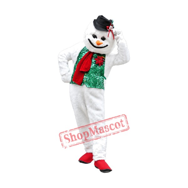 Holiday Snowman Mascot Costume