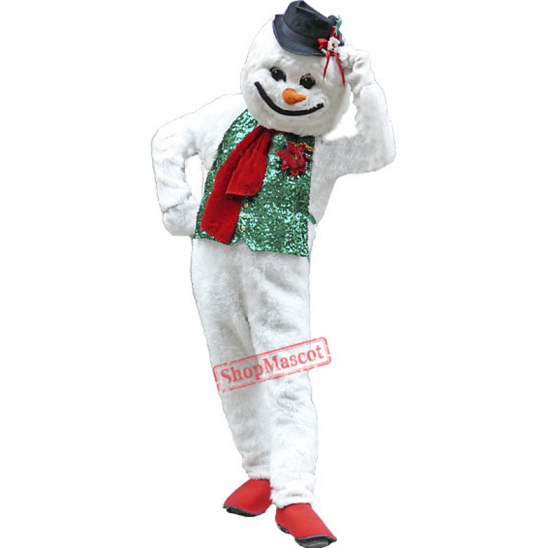 Holiday Snowman Mascot Costume