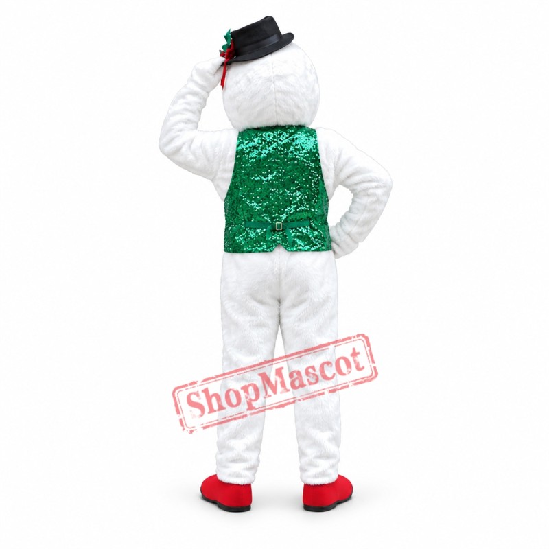 Holiday Snowman Mascot Costume Holiday Snowman Mascot Costume