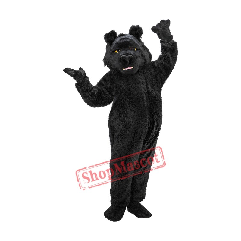Shaggy Black Bear Mascot Costume Shaggy Black Bear Mascot Costume