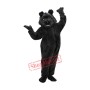 Shaggy Black Bear Mascot Costume