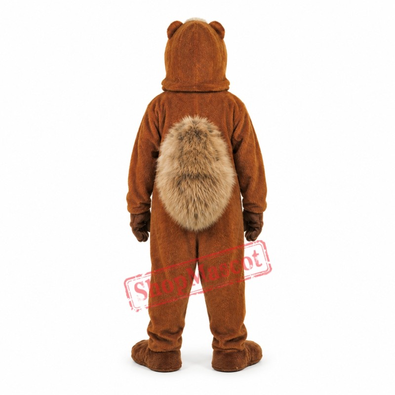 A Medium-brown Squirrel Mascot Costume