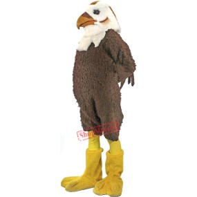 Brown & White Hawk Mascot Costume