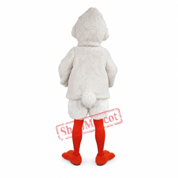 White & Red Duck Mascot Costume White & Red Duck Mascot Costume