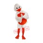 White & Red Duck Mascot Costume