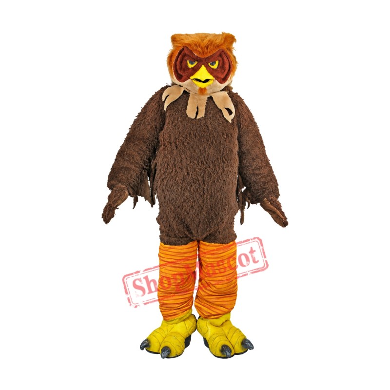 Brown Furry Owl Mascot Costume Brown Furry Owl Mascot Costume