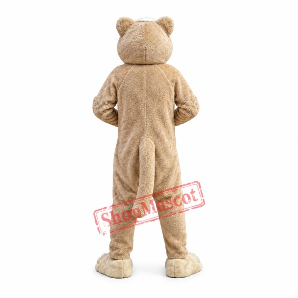Friendly Tan-colored Lion Mascot Costume Friendly Tan-colored Lion Mascot Costume