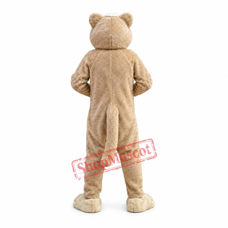 Friendly Tan-colored Lion Mascot Costume Friendly Tan-colored Lion Mascot Costume