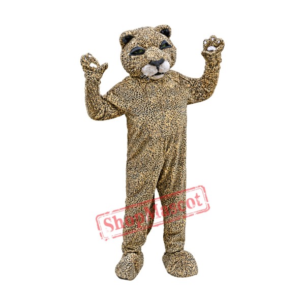 Spotted Brown Leopard Mascot Costume