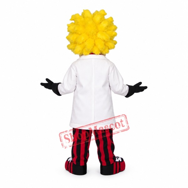 Crazy Professor Mascot Costume Crazy Professor Mascot Costume