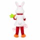White Bunny Rabbit with Carrot Mascot Costume White Bunny Rabbit with Carrot Mascot Costume