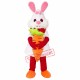 White Bunny Rabbit with Carrot Mascot Costume White Bunny Rabbit with Carrot Mascot Costume
