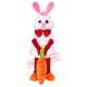 White Bunny Rabbit with Carrot Mascot Costume White Bunny Rabbit with Carrot Mascot Costume