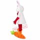 White Bunny Rabbit with Carrot Mascot Costume White Bunny Rabbit with Carrot Mascot Costume