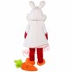 White Bunny Rabbit with Carrot Mascot Costume White Bunny Rabbit with Carrot Mascot Costume
