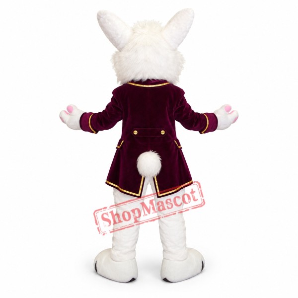 Cute White Bunny Mascot Costume Cute White Bunny Mascot Costume