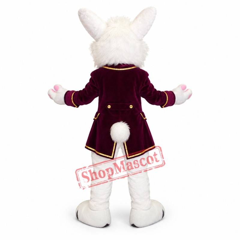 Cute White Bunny Mascot Costume Cute White Bunny Mascot Costume