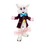 Cute White Bunny Mascot Costume