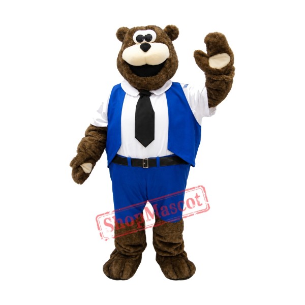Worker Bear Mascot Costume