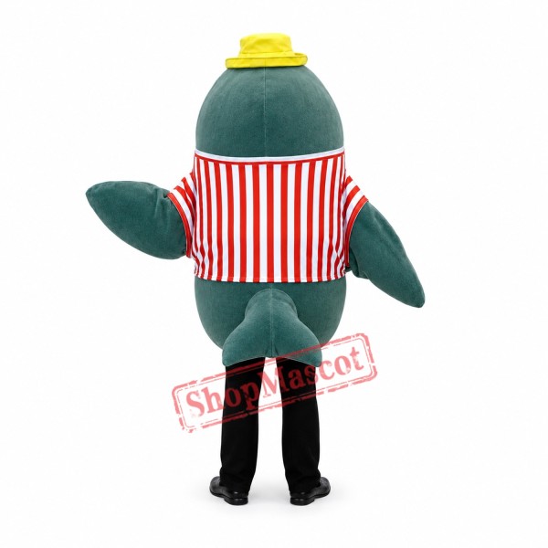 Green Dolphin Mascot Costume Green Dolphin Mascot Costume