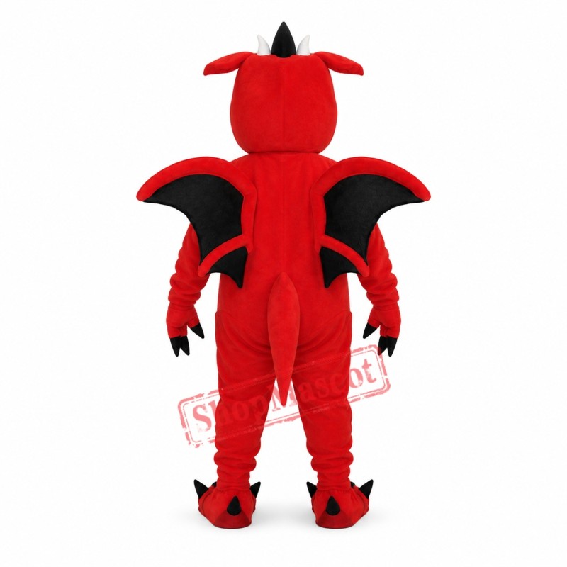Red Dragon Mascot Costume For Adult