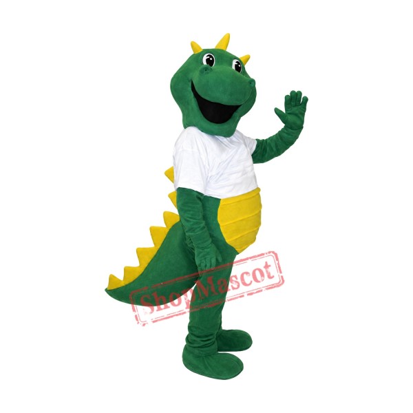 Happy Green Dragon Mascot Costume Happy Green Dragon Mascot Costume