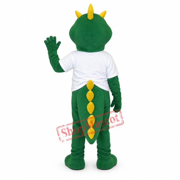 Happy Green Dragon Mascot Costume Happy Green Dragon Mascot Costume