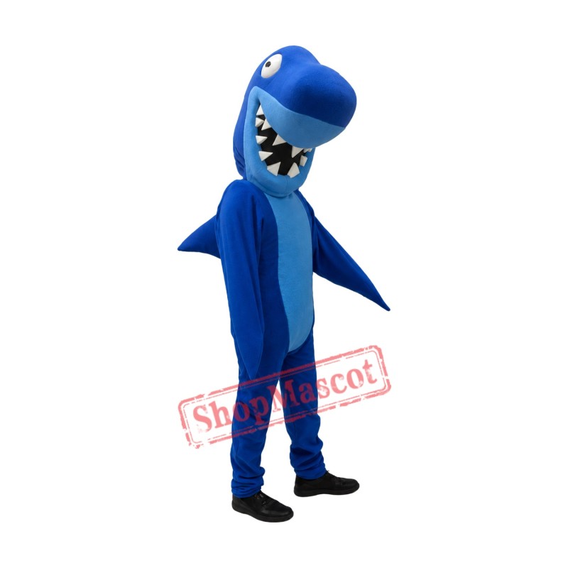 Blue Shark Mascot Costume Blue Shark Mascot Costume