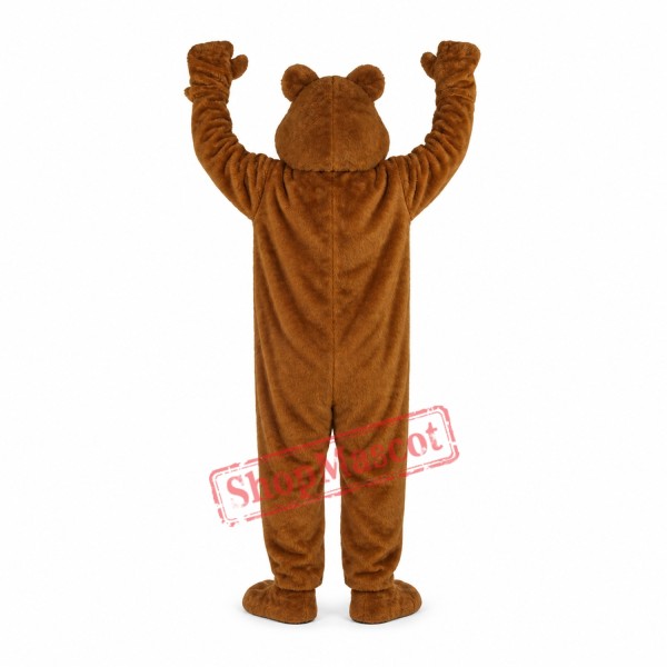 Happy Realistic Brown Bear Mascot Costume Happy Realistic Brown Bear Mascot Costume