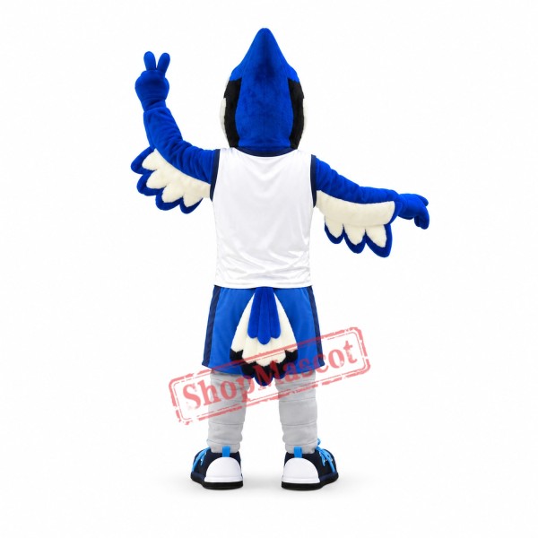Sport Blue & Black Bird Mascot Costume Sport Blue & Black Bird Mascot Costume