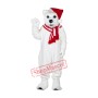 Polar Bear With Hat Mascot Costume