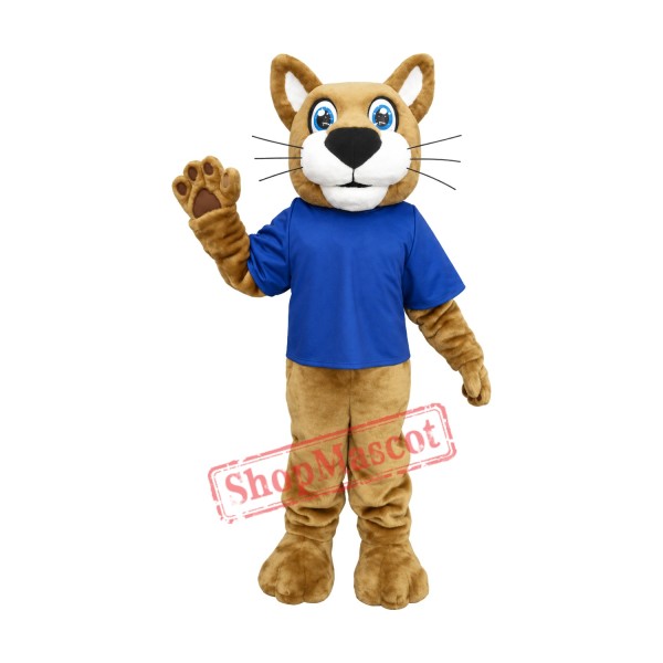 Friendly Wildcat Mascot Costume Friendly Wildcat Mascot Costume
