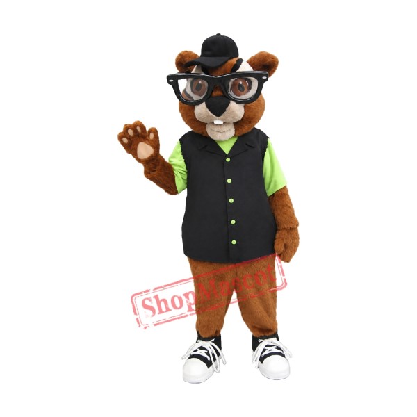 Chubby Chipmunk Mascot Costume Chubby Chipmunk Mascot Costume