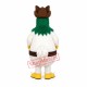 White Furry Rooster Mascot Costume