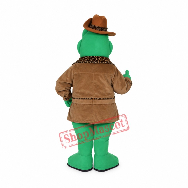 Winter Alligator Mascot Costume Winter Alligator Mascot Costume