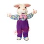 White Furry Easter Bunny Mascot Costume