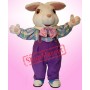 White Furry Easter Bunny Mascot Costume