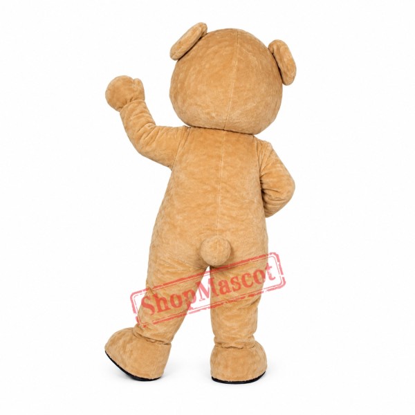 Golden Brown Teddy Bear Mascot Costume