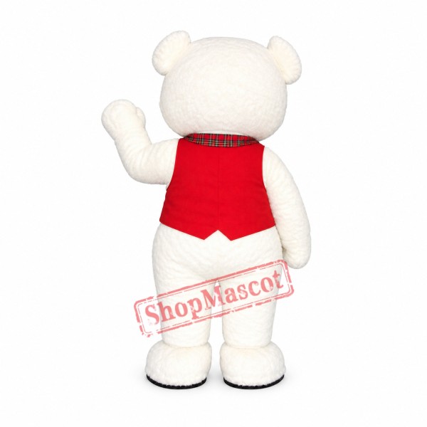 High Quality White Teddy Bear Mascot Costume High Quality White Teddy Bear Mascot Costume