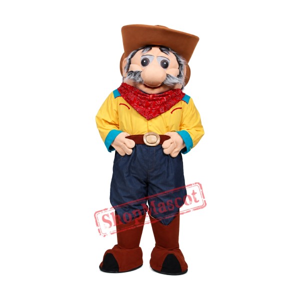 High Quality Realistic Cowboy Mascot Costume